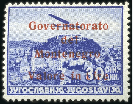 Stamp of Switzerland / Schweiz 1942 Airmails of 1937-40 with RED overprint, compl