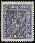 Stamp of Yugoslavia 1918 LOCALS: Selection of 37 boxed "SHS SLOVENIA 2