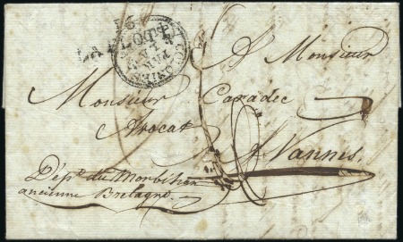 Stamp of Colonies françaises » Réunion 1818 Lettre de St Denis pour la France avec cachet