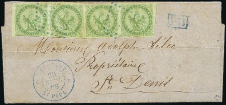 Stamp of Colonies françaises » Réunion 1868 Lettre de St Paul pour St Denis avec Aigle 5c