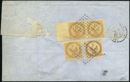 Stamp of Colonies françaises » Réunion 1865 Lettre de St Denis pour Paris avec taxe "8" a