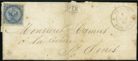 Stamp of Colonies françaises » Réunion 1869 Lettre avec 20c Aigle et rare càd Possession 