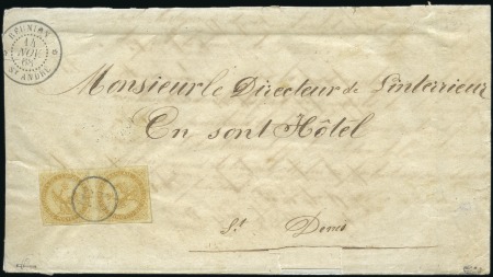 Stamp of Colonies françaises » Réunion 1868 Lettre de St André pour St Denis avec 10c Aig