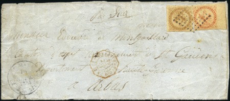 Stamp of Colonies françaises » Réunion 1864 Rarissime grand càd Ste Marie 18 sept 64 sur