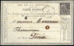 Stamp of Colonies françaises » Réunion 1882-84 Trois cartes précurseurs "Ile de La Réunio