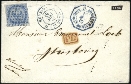 Stamp of Colonies françaises » Réunion 1863-71, Joli lot de 7 lettres de St Denis avec Ai