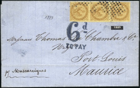 Stamp of Colonies françaises » Réunion 1866-75, Lot de 12 lettres/devants avec afft Aigle