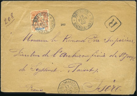 Stamp of Colonies françaises » Réunion 1897-1906, 11 lettres avec Groupe dont càd Cilaos