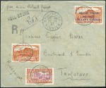 Stamp of Colonies françaises » Réunion 1933-49, Exceptionnel groupe de 34 lettres par avi