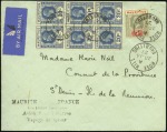 Stamp of Colonies françaises » Réunion 1933-49, Exceptionnel groupe de 34 lettres par avi