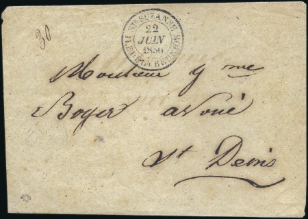 Stamp of Colonies françaises » Réunion 1850 Rare grand càd "Ste Suzanne 22 juin 1850 ILE