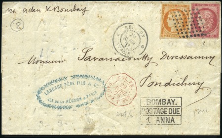 Stamp of Colonies françaises » Réunion 1852-1885, Collection en album retraçant le début 