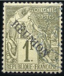 Stamp of Colonies françaises » Réunion 1891 Etude en album sur les variétés des surcharge