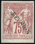 Stamp of Colonies françaises » Réunion 1885-91, Etude sur pages du n°3 au 16 avec chaque 