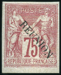Stamp of Colonies françaises » Réunion 1885-91, Etude sur pages du n°3 au 16 avec chaque