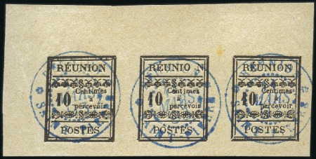 Stamp of Colonies françaises » Réunion TAXE 1889-1903, Petit ensemble des taxe 1 à 5 et C