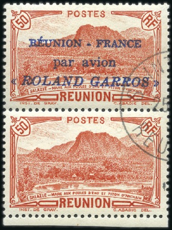 Stamp of Colonies françaises » Réunion 1907-47, Collection en deux albums avec chaque tim