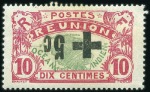 Stamp of Colonies françaises » Réunion 1907-47, Collection en deux albums avec chaque tim