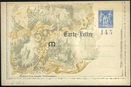 Stamp of France 1886-1940, CARTES-LETTRES en 4 albums incluant les