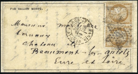 Stamp of France 1870-71, Ensemble de 46 Ballons Montés du Siège de