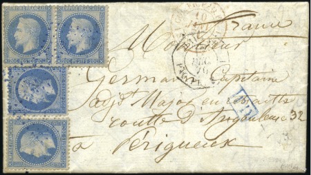 Stamp of France 1870 Lettre de Cuba pour Périgueux avec affranchis