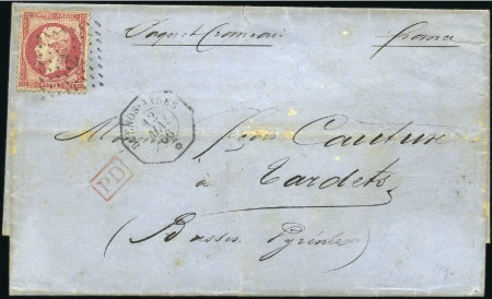 Stamp of France 1862 80c Empire non lauré sur pli de Buenos-Aires 