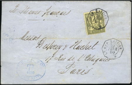 Stamp of France 1880 Pli de Haiti au départ de l'Agence consulaire