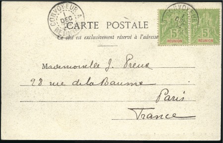 Stamp of Colonies françaises » Réunion 1882-1951, Petit coup d'oeil sur la POSTE FERROVIA