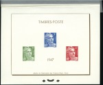 Stamp of France 1946-49 Gandon: série 712 à 733 en épreuve de luxe