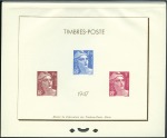 Stamp of France 1946-49 Gandon: série 712 à 733 en épreuve de luxe