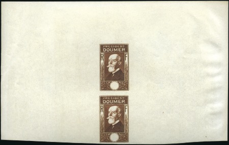 Stamp of France 1933 Président Doumer, projet non adopté: deux épr