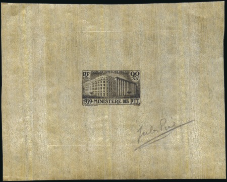 Stamp of France 1939 Ministère des PTT: cinq épreuves d'artiste do