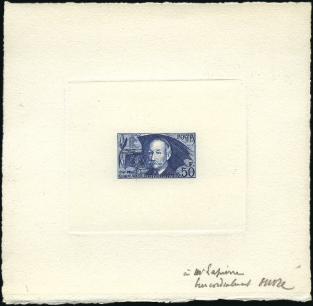 Stamp of France 1938 Ader en épreuve d'artiste dédicacée, TB, ex L