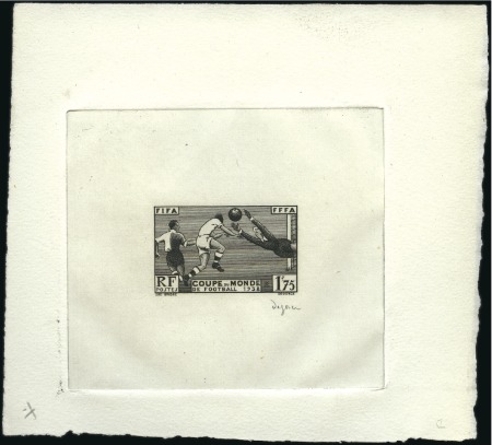 Stamp of France 1938 Coupe du Monde de Football en épreuve d'artis