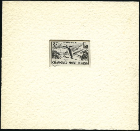 Stamp of France 1937 Championnats de ski Chamonix: épreuve d'artis