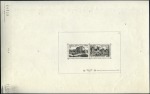 Stamp of France 1950 Chateaudun + Fontainebleau : une épreuve coll