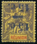 Stamp of Colonies françaises » Réunion 1901 Variétés de surcharges sur la série Yv. n°52-