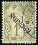 Stamp of Colonies françaises » Réunion 1852-1947, Ensemble important avec doubles dont va