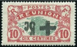 Stamp of Colonies françaises » Réunion 1852-1947, Ensemble important avec doubles dont va