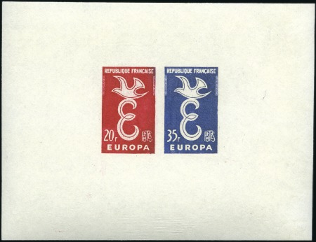 Stamp of France » Blocs et Feuillets 1958 EUROPA bloc spécial gommé avec variété inscri