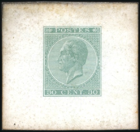 Stamp of Belgium » Belgique. Léopold 1er - Nouveau Type - La Genèse Proposition De La Rue, adoptées, 30c épreuve du co