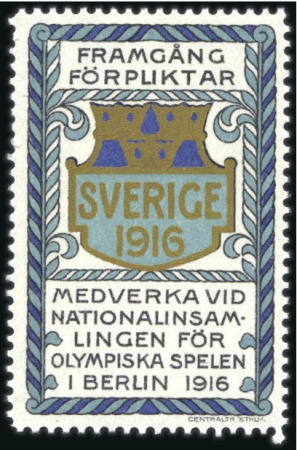 Stamp of Olympics 1906-1960, VIGNETTES: A wonderful collection neatl