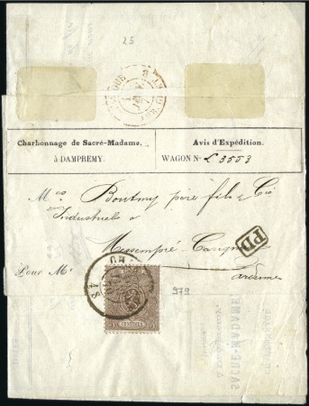 Stamp of Belgium » Belgique. 1866-67 Petit Lion - Émission 5c brun clair, dent. 15, obl. càd Charleroi 10.01.