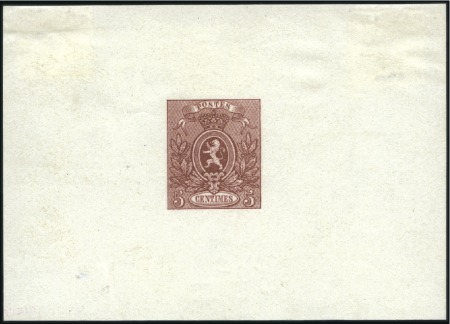 Stamp of Belgium » Belgique. 1866-67 Petit Lion - La Genèse Réimpression de 1895 : réimpression du coin sur pe