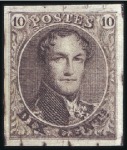 Stamp of Belgium » Belgique. 1849 Médaillons (filigrane encadré) - Réimpressions Réimpression de 1895, Trois exemplaires découpés -
