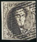Stamp of Belgium » Belgique. 1849 Médaillons (filigrane encadré) - Émission 10c Brun, lot de quatre exemplaires oblitérés mont