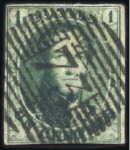Stamp of Belgium » Belgique. 1861 Médaillons allongés - Émission 1c Vert: Petit lot de six isolés et d'une paire mo