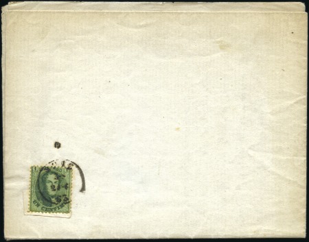 Stamp of Belgium » Belgique. 1863 Médaillons dentelés 12 1/2 : 13 1/2 1c Vert-jaune, oblitération de Mons du 21 juin 186