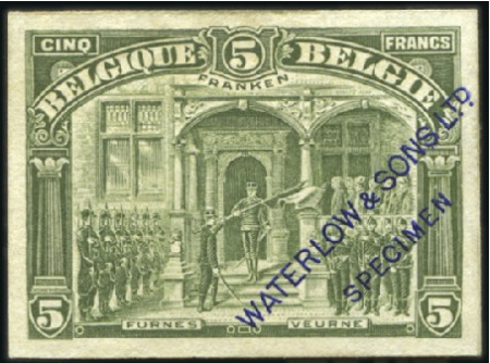 Stamp of Belgium » General issues from 1894 onwards 1915-19 Vues, Essais des coins adoptés en nuances 