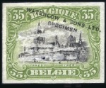 Stamp of Belgium » General issues from 1894 onwards 1915-19 Vues, Essais tous grattés des coins adopté